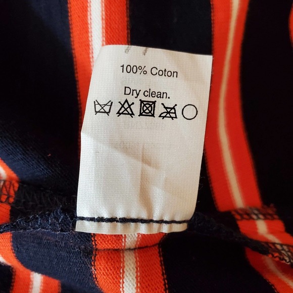 SOLD ~ J Crew Factory Blazer Women XSmall Navy Orange Striped Collar Pockets XS - Picture 8 of 11